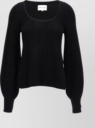 Loulou Studio hermus ribbed knit sweater with scoop neck