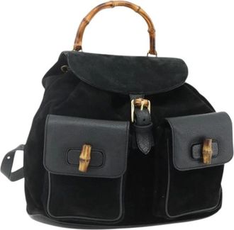 Gucci Pre-owned Backpacks, female, Black, Size: ONE SIZE Pre-owned Leather Backpack