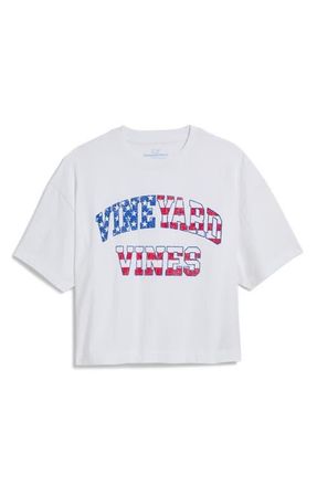 Vineyard Vines Boxy Graphic T-Shirt in White Cap at Nordstrom, Size X-Large