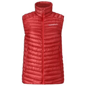 Norr&oslash;na Trollveggen Superlight Down800 Vest Daunengilet f&uuml;r Damen | rot
