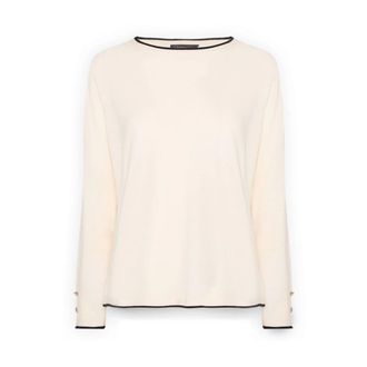 Elena Miro Dames, Tops, Wit, Maat: M Wol