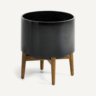 AM.PM Bloempot op poot in hevea, H42cm, Florian