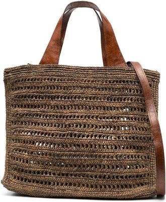 Ibeliv woven straw tote bag - women - Straw - OS - Brown