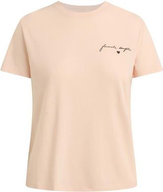 Favorite Daughter The Signature Logo Graphic T-Shirt in Pale Pink/Black at Nordstrom, Size Xx-Large