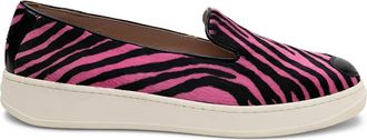 Hogan zebra-print heart-detail sneakers - Pink