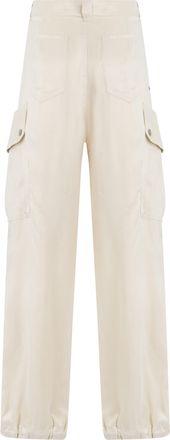 Pinko Wide-Leg Cargo Pants - Beige