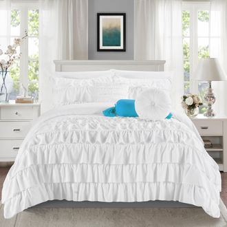 Elegant Comfort 10-pc Cinderella Comforter Set, Includes 6-pc Sheet Set With Sided Storage Pockets