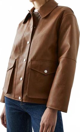 Rails Mathis Faux Leather Jacket In Russet