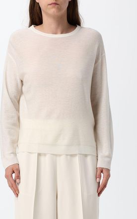 Fabiana Filippi Maglia girocollo in misto lana con applicazione di paillettes