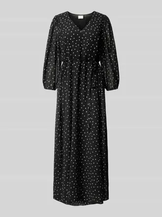 Kaffe Midikleid mit Bindeg&uuml;rtel Modell sally in Black, Gr&ouml;&szlig;e 34