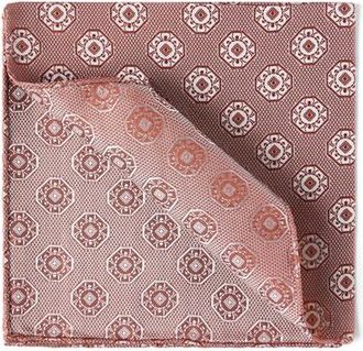 Brunello Cucinelli Pocket square with pattern in Salmon at Nordstrom