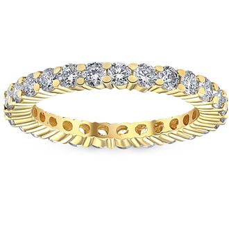 Pompeii3 1 1/2ct Prong Diamond Eternity Ring 14K Yellow Gold