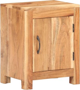 vidaXL Mesita De Noche De Madera Maciza De Acacia 40x30x50 Cm Vidaxl