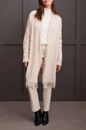 Tribal Senara Sweater Cardigan In Moonstone
