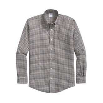 Brooks Brothers Slim Fit Non-Iron Stretch Supima Oxford Overhemd met Button Down Kraag - Heren - Casual Overhemden - Grijs - M - Katoen - Overhemden
