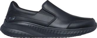 Skechers Work Squad Chaos - Rockrath Mens Workwear Trainers Black Leather - Size UK 6.5