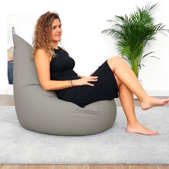 Happers Happers - Puff Butaca Polipiel Gris Claro Xl