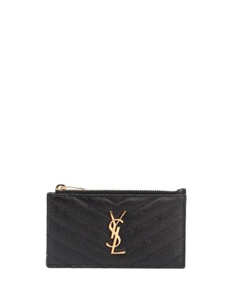 Saint Laurent Cassandre Matelass&eacute; Fragments Card Case