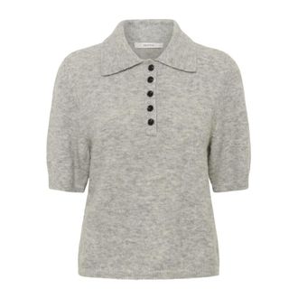 Gestuz Polo Shirts, female, Gray, Size: 2XS Polo Shirt