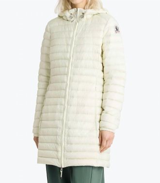 Parajumpers Meredith Hooded Down Jacket In Mossy Chalk