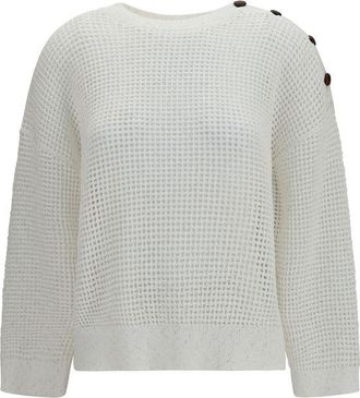 Brunello Cucinelli White Cotton Womens Sweatshirt