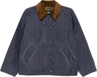 Barbour Transport jack met ribfluwelen kraag - Grijs