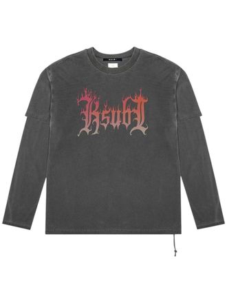 Ksubi Fuego gelaagd T-shirt - Zwart