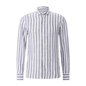 Stenstr&ouml;ms Casual Overhemden - Heren - Casual Overhemden - Blauw - L - Linnen - Overhemden