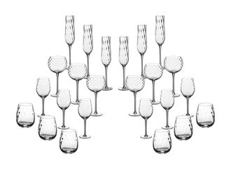 Bj&ouml;rn Borg Juego completo de vasos - 24 Piezas - Transparente