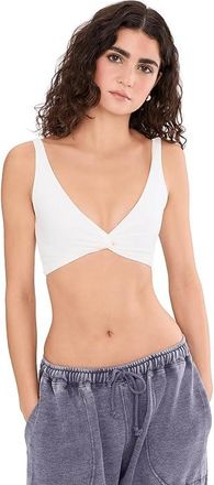 Free People Movement Never Better Twist Crop Womens Workout White : LG (Womens 12-14), Cotton/Elastane