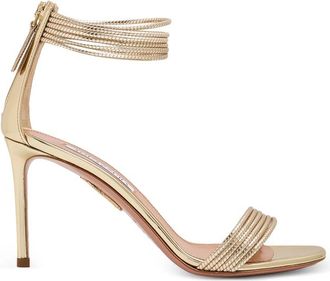 Aquazzura Sway Metallic Sandals