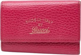 Gucci Pre-owned Wallets, female, Pink, Size: ONE SIZE Pre-owned Vintage Keycase