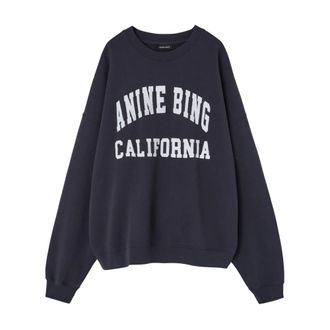 Anine Bing Sweatshirts, female, Black, Size: M Miles Sweatshirt