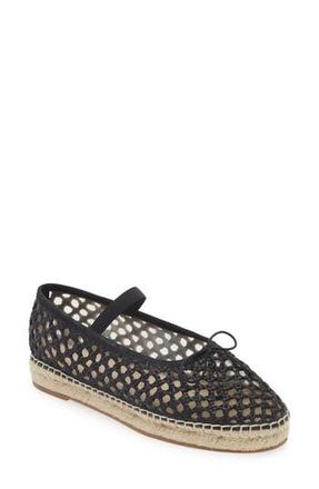 Loeffler Randall Kayla Soft Mary Jane Espadrille Ballet Flat in Black at Nordstrom Rack, Size 9.5