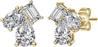 Genevive 14K Over Silver Cz Studs