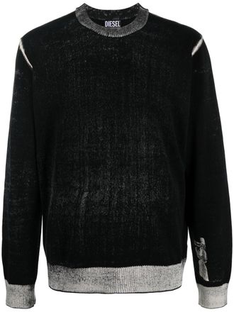 Diesel Trui met vervaagd-effect - Zwart