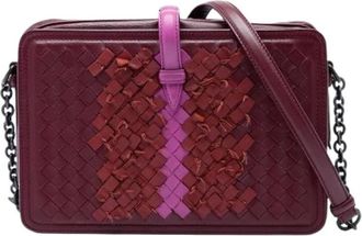 Bottega Veneta Borsa a spalla intrecciata con frange Pre-owned - - Pre-owned - Donna - Viola - ONE SIZE