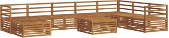 vidaXL Conjunto De Sof&aacute;s De Exterior 9 Uds. Natural Vidaxl