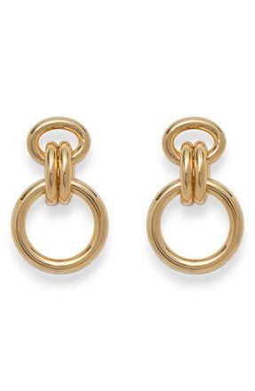 LADY GREY Mina Sterling Silver Plate Drop Earrings in Gold at Nordstrom