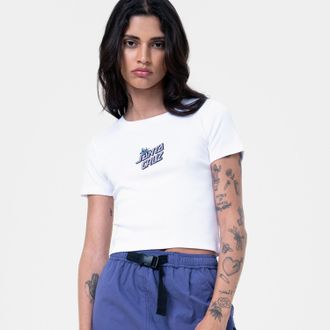 Santa Cruz T-Shirt SANTA CRUZ FLUTTER FLASH T-SHIRT, Damen, Gr. XL (14), weiss (wei&szlig;), Obermaterial: 70% Baumwolle, 30% Polyester, Shirts T-Shirt