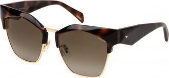 Police Womens SPLN59 56 01AY Sunglasses - Brown - One Size