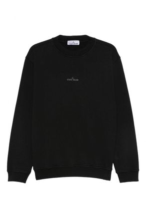 Stone Island S0195 BRANDED SWEATSHIRT Size: XXL, colour: BLACK