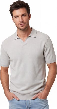 Gentiluomo polo grijs structuur katoen normale fit