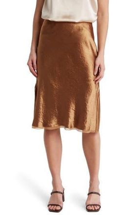 Vince Chiffon Trim Satin Bias Skirt in Nile at Nordstrom Rack, Size 16 (Similar To 14W-16W)