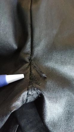 Dolce & Gabbana Black Leather Elastic Waist Trouser Womens Pants (Pre-Owned)