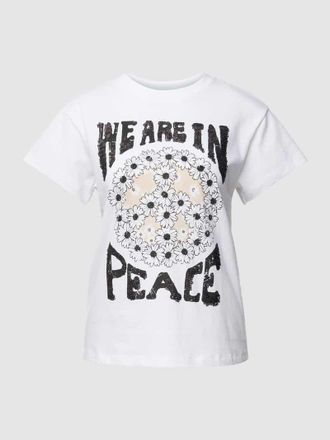 Frog Box T-Shirt mit Motiv-Print in Weiss, Größe 38