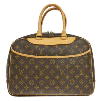 Louis Vuitton Deauville Handbag Monogram Canvas Brown Canvas Handbag (Pre-Owned)