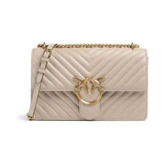 Pinko Shoulder Bags, female, Beige, Size: ONE SIZE Love Bag
