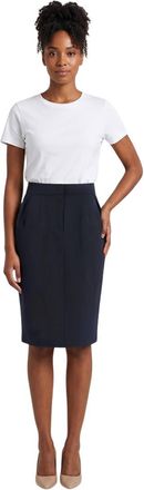 Magda Butrym Black Pleated Knee Length Skirt