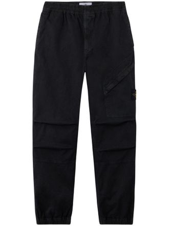 Stone Island Cotton Elastic Waistband Angled Pocket Cargo Pants